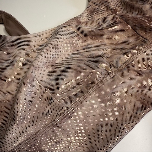 Lululemon Align Bra Reversible Light Support in a Metallic Tan Taupe GUC Size 10 - Picture 2 of 8